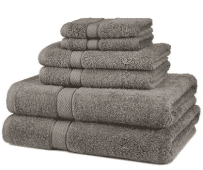 grey towels