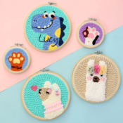 Make Fun and Adorable Art with Punch Needle Kits! Save 20% off Shipped...
