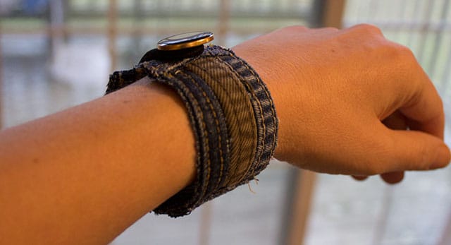 DIY Trashion Denim Wrist Cuff Bracelet