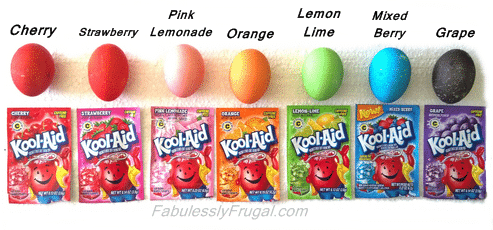 Coloring easter eggs with kool aid egg dye