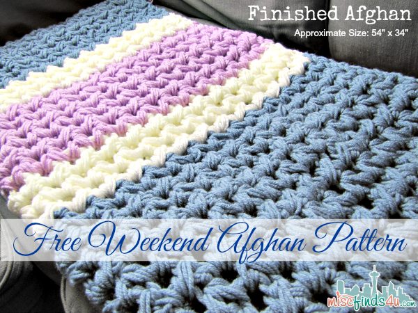 Easy weekend afghan free crochet pattern