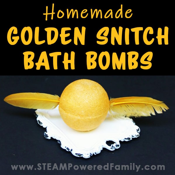 Golden snitch bath bombs