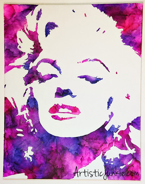 Marilyn Monroe Melted Crayon Art Tutorial