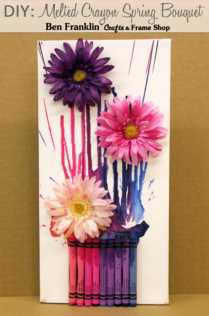 Melted Crayon Spring Bouquet