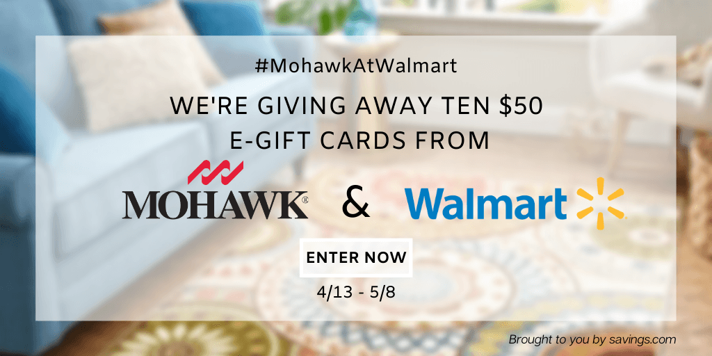 Win a $50 Visa e-gift cards from Walmart!
