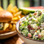 broccoli pea salad-- a bbq side dish