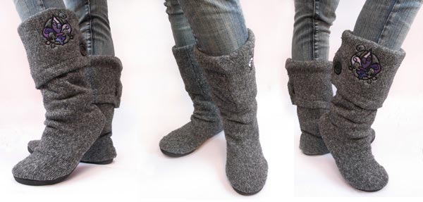 upcycle sweater into boots