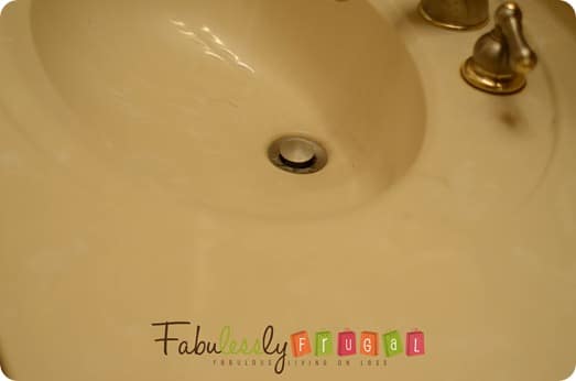 Using the diy all purpose cleaner in the sink