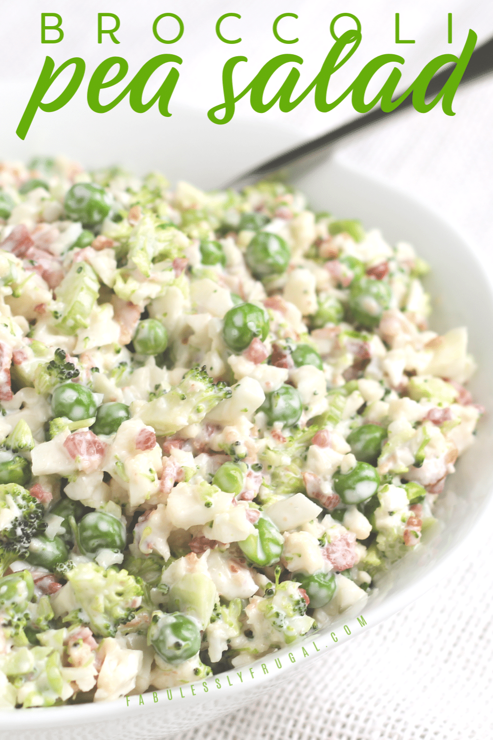 Cauliflower Broccoli Pea Salad Recipe (With Bacon!) Fabulessly Frugal