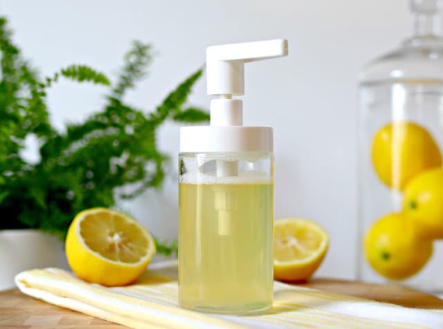 Homemade lemon hand soap