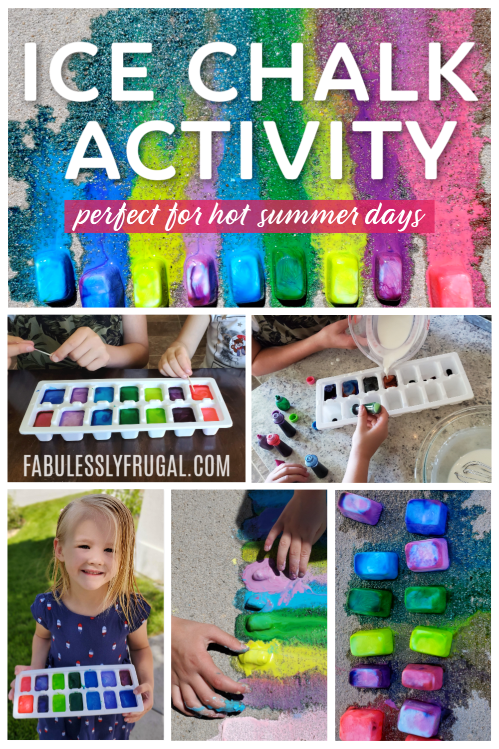 Ice chalk activity for hot summer days