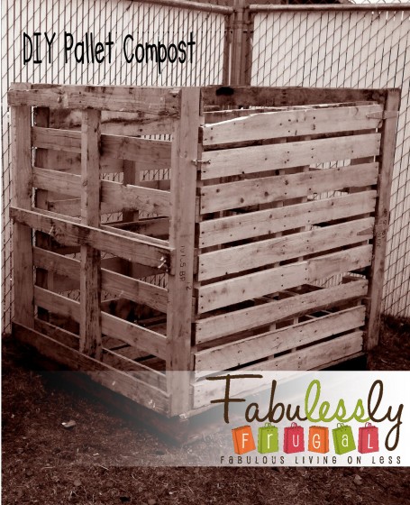 DIY compost bin made from pallets