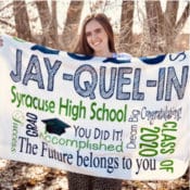 Know a Senior Missing Graduation? Snag This Personalized Graduation Blanket...