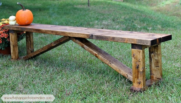 Frugal rustic bench
