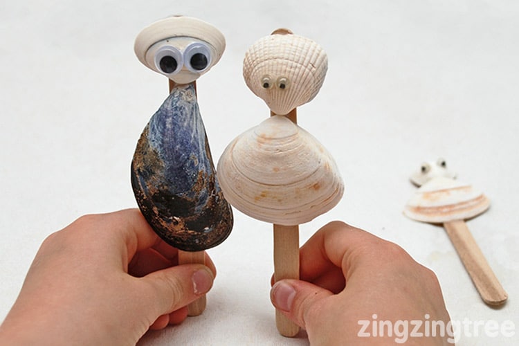 Seashell puppets