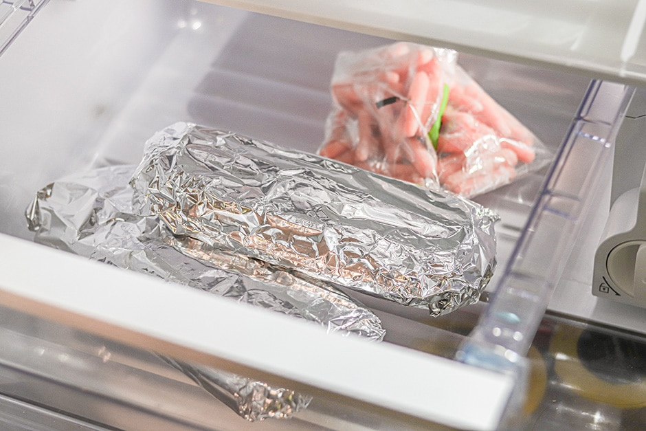 Wrapped celery in fridge drawer