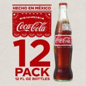 Amazon; 12 Pack Mexican Coke Fiesta Pack, 12 fl oz Glass Bottles $19.36...