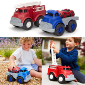 Amazon: 3-Piece Fire Truck, Flatbed & Race Car Toy Set $28.30 (Reg....