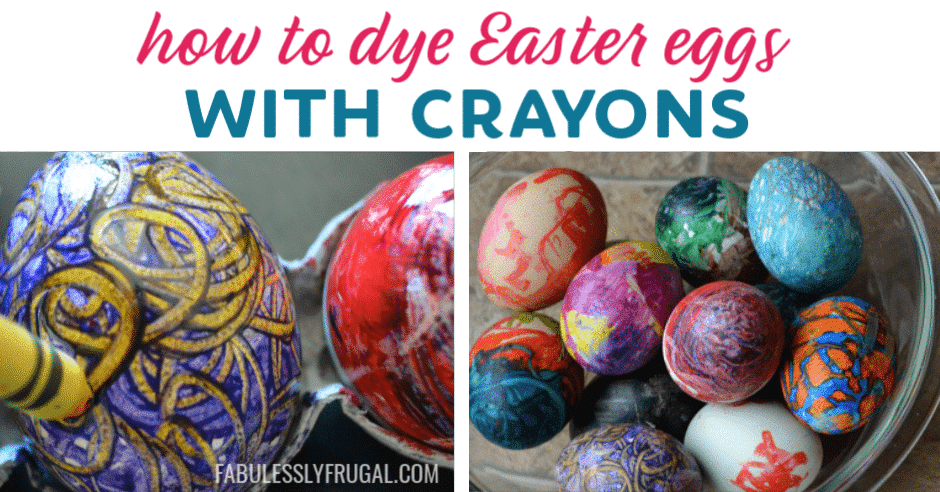 Crayon dyed Easter eggs