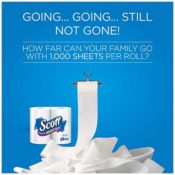 Sam's Club: 36 Rolls Scott 1100 Sheeets per Roll Unscented Bath Tissue...