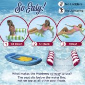Amazon: 4 in 1 Monterey Hammock Inflatable Pool Float $11.78 (Reg $25)