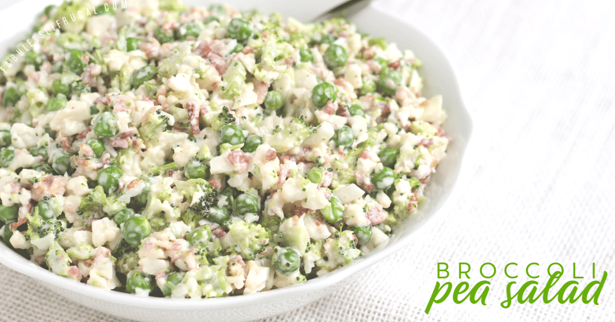 Creamy broccoli pea salad
