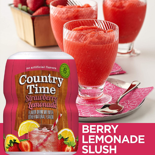 Amazon Makes 36 Quarts! 6 Cans Country Time Strawberry Lemonade as low