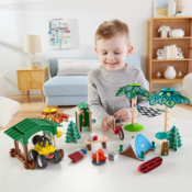 Amazon: 60+ Piece Fisher Price Slumber Campground Building and Wooden Track...