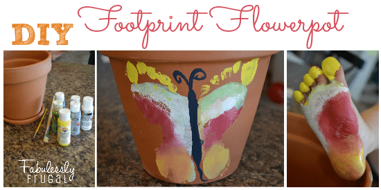 DIY Footprint flowerpot