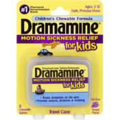 Amazon: 8 Count Chewable Grape Dramamine Motion Sickness Relief for Kids...