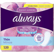 Amazon: 120 Count Always Thin Daily Liners $4.24 (Reg. $17) - FAB Ratings!