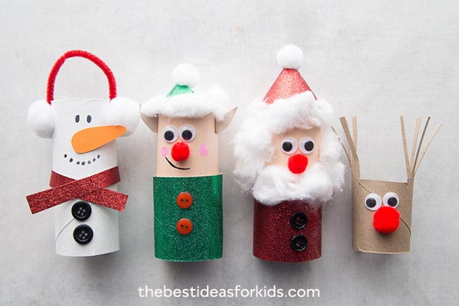 Christmas toilet paper roll crafts for kids