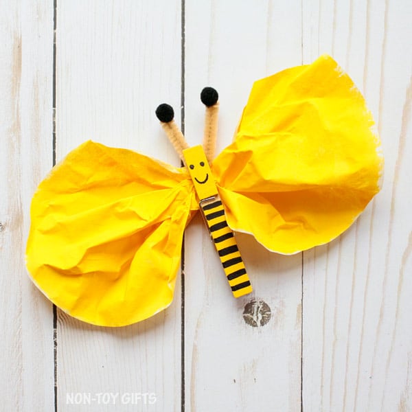 bright yellow bee craft
