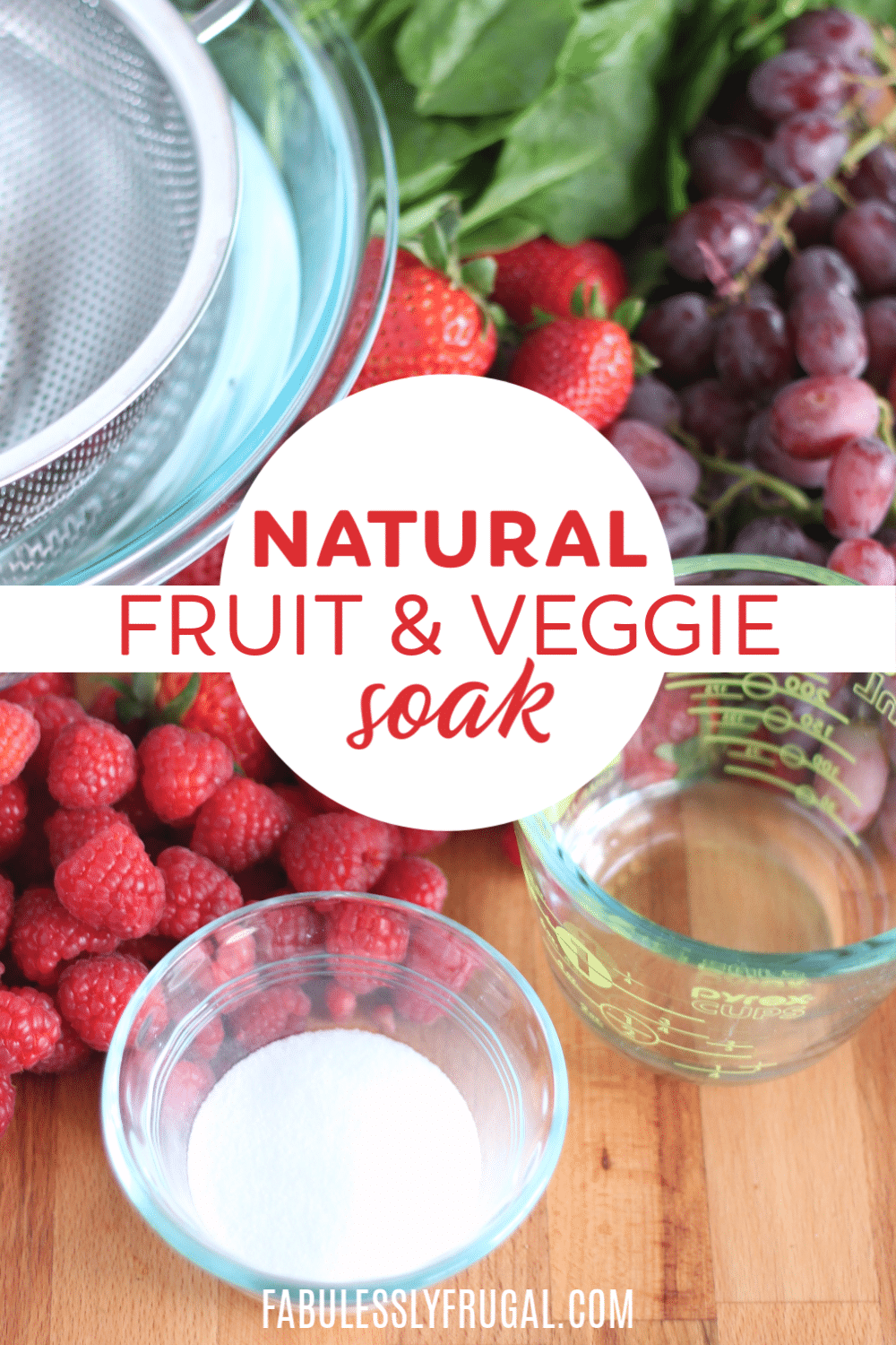 DIY natural fruit and vegetable soak