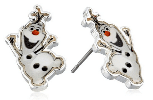 Disney Girls Frozen Silver-Plated Olaf Stud Earrings