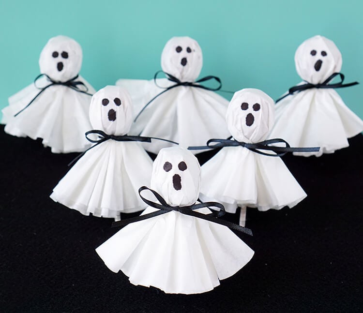 Group of ghost lollipops