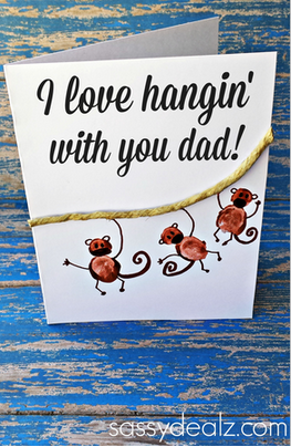 Monkey card for Father's day