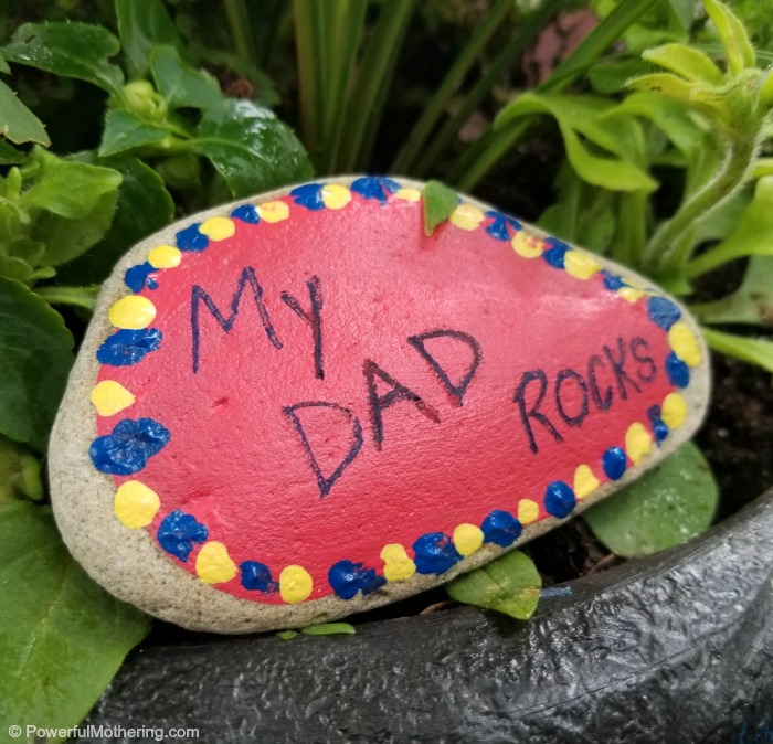 Rock painted for Father's Day