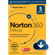 Amazon: Norton 360 Deluxe Antivirus Software w/ Auto Renewal, Download,...
