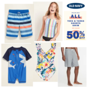 Old Navy: Half Off Swimwear for the Whole Family as low as $5 (Reg. $9.99)