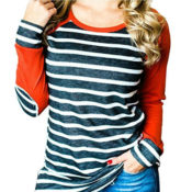 Amazon: Women's Striped Printed Baseball T-Shirt from $7.07 (Reg. $19.98)