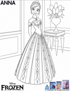 anna coloring page free printable