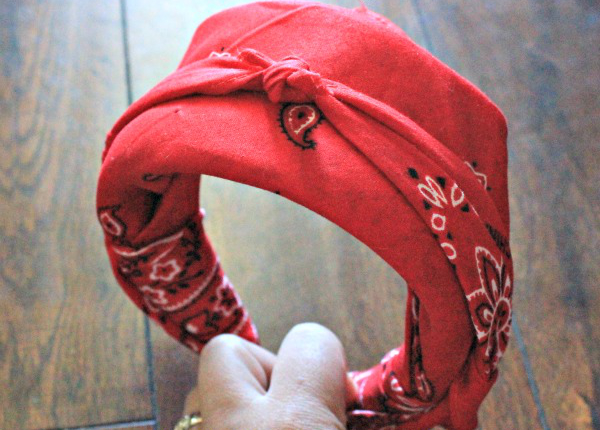 Red bandana headband