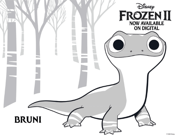 Frozen 2 Bruni coloring page