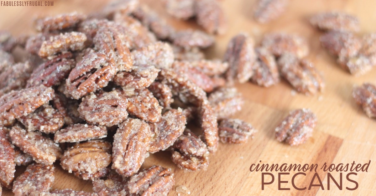 Pile of roasted pecans