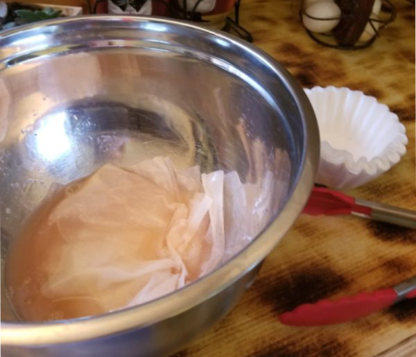 Coffee filter in fabric softener