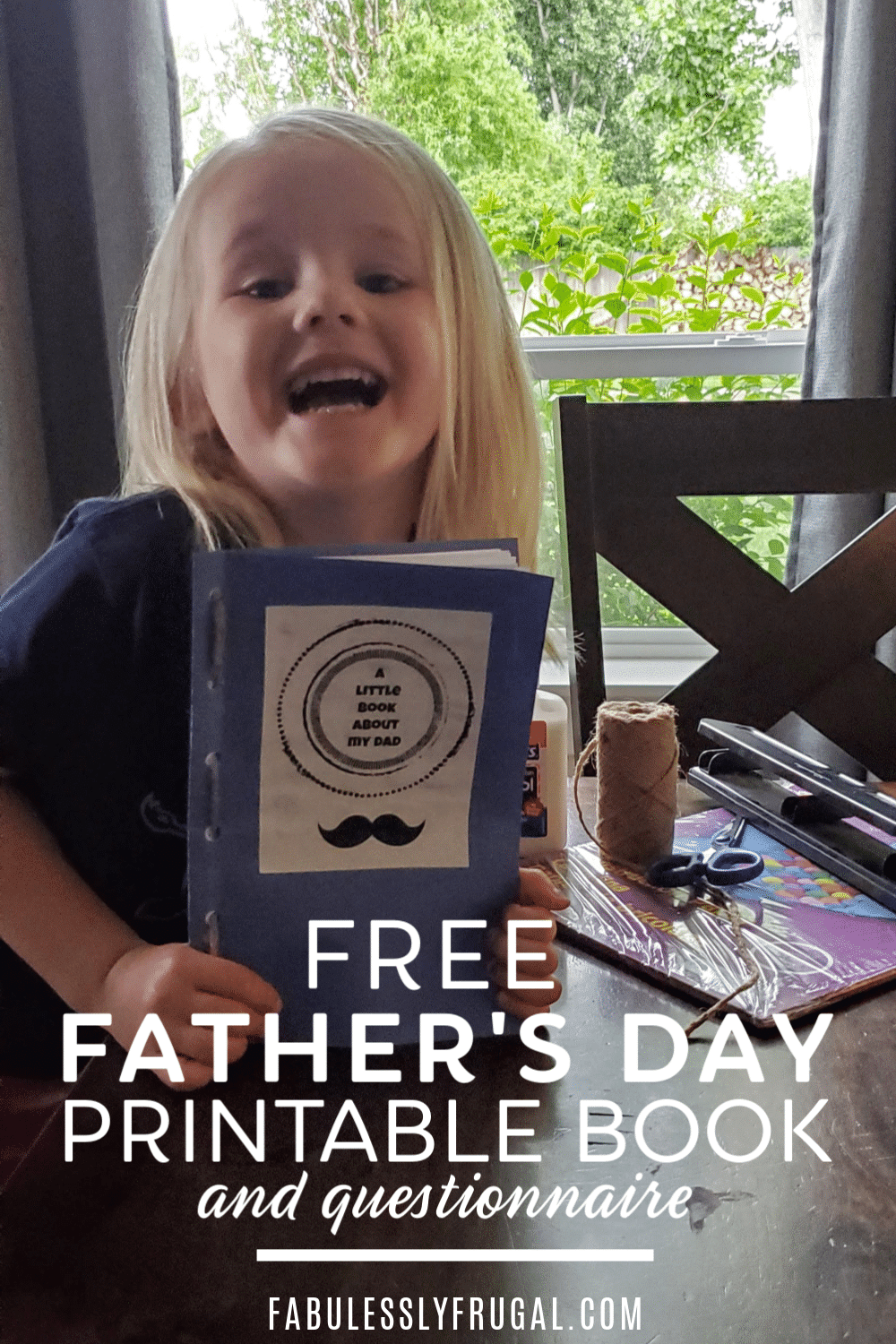 DIY fathers day book printable and questionnaire download