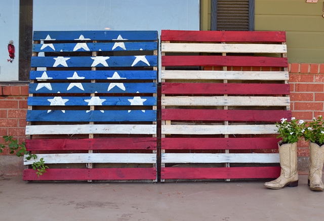 American flag pallets