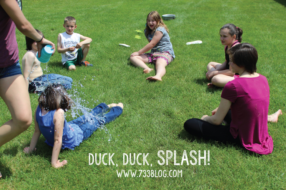 Kids playing duck duck splash game