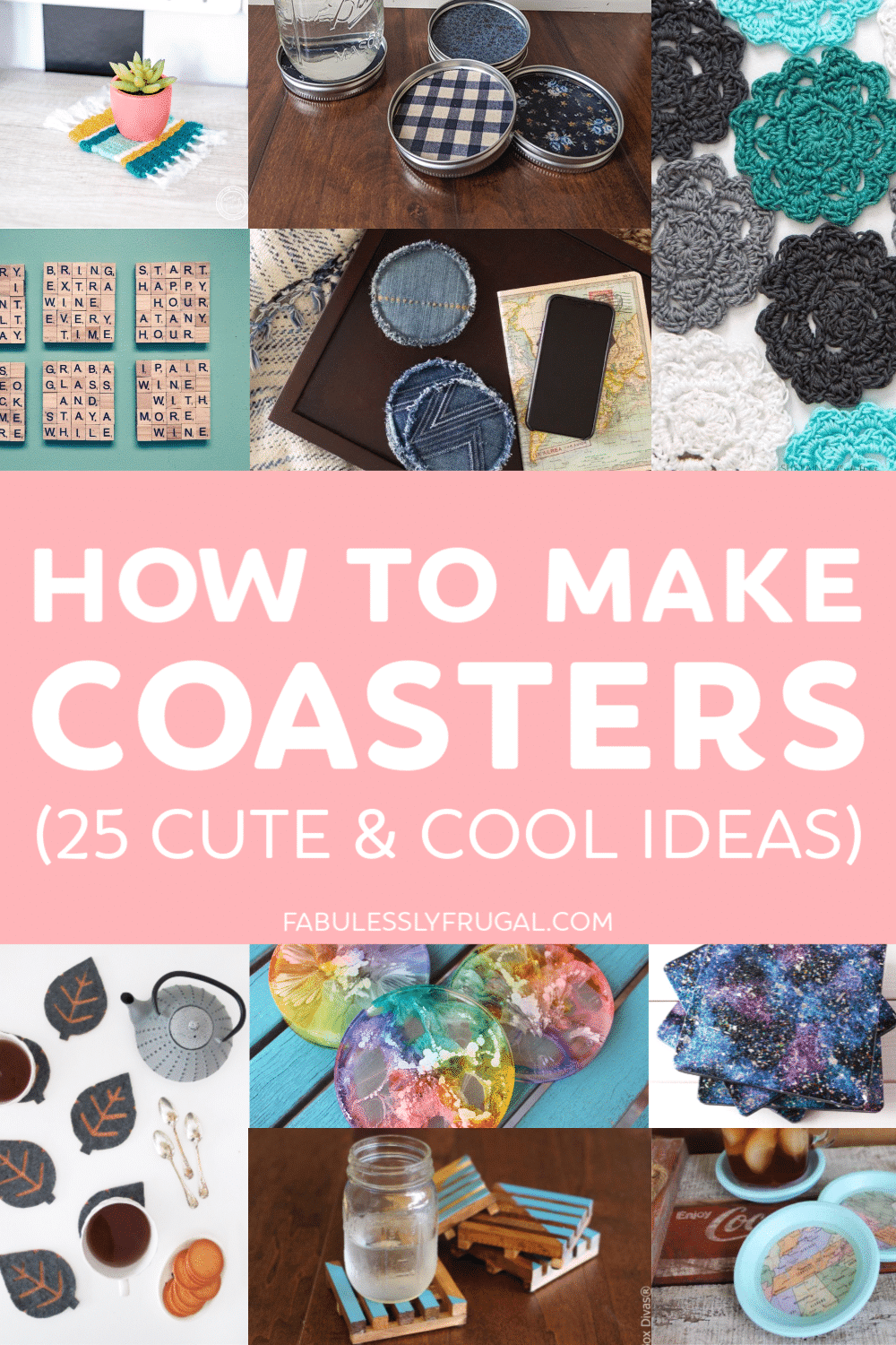 How to make coasters pinterest pin